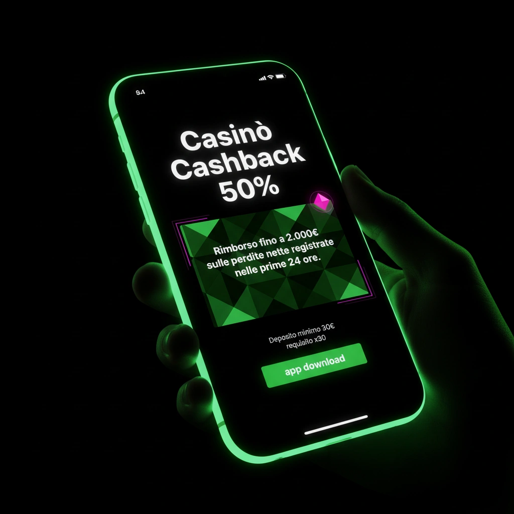 Cashback sulle perdite del primo giorno visto da smartphone