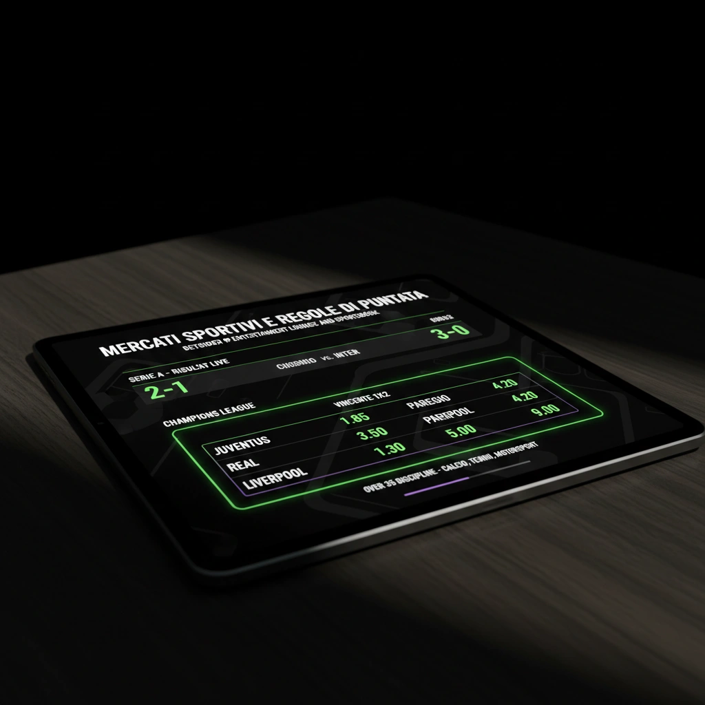 Analisi di Betsider delle quote calcistiche mostrate su tablet