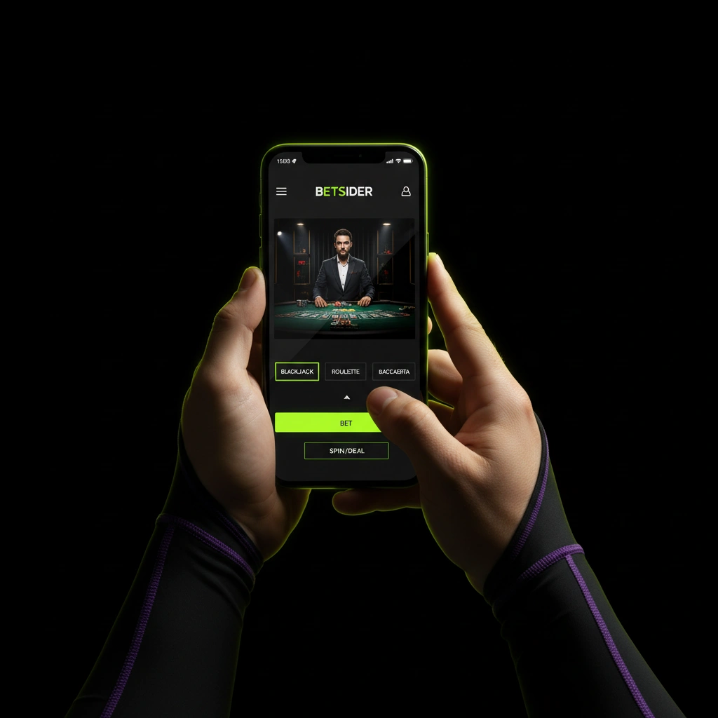 Betsider Casinò Live su smartphone con comandi touch