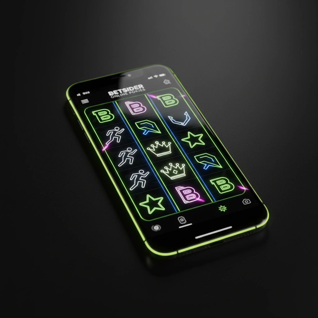 Smartphone con i rulli colorati delle Betsider slot online